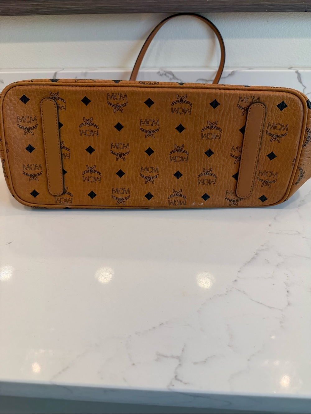 MCM Cognac Visetos Heritage Tote Bag - Picture 9 of 12